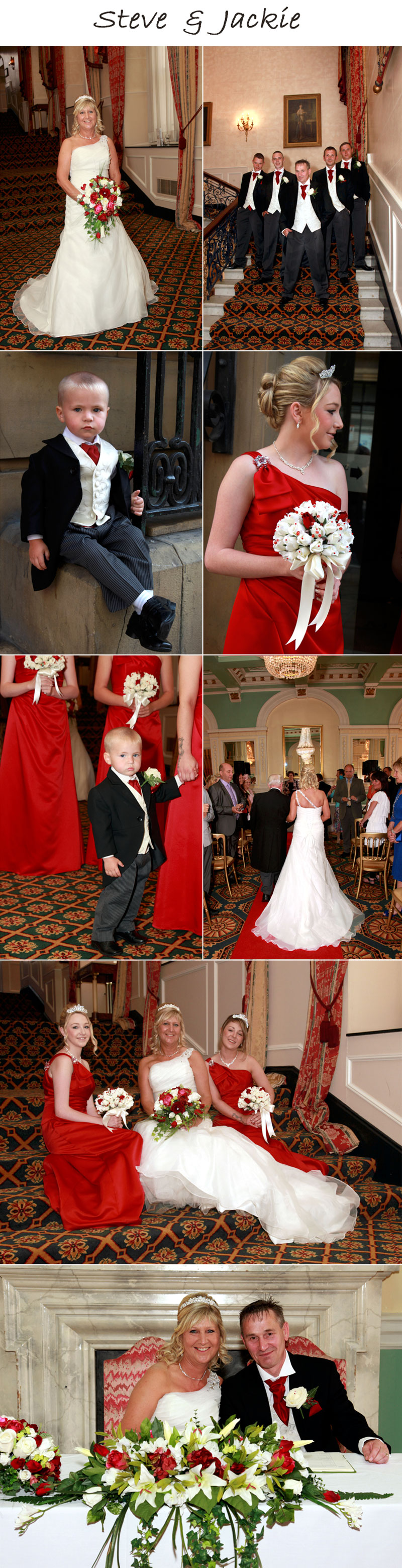 Some of the more classy weddings in Addingham, Allerton, Bingley, Bramley, 
      Denholme, Eldwick, Guiseley, Menston, Rawdon, Thackley and Wyke